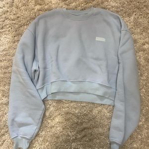 SET Active Light Blue Cropped Sweatshirt